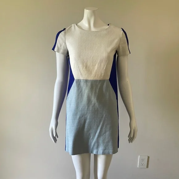 Dresses | Boden Blue And White Color Block Mini Dress Size Us 6uk1 |  Poshmark